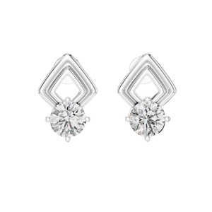 Boucles d'oreilles en diamant de laboratoire rond brillant de 2,5 carats, clarté VVS-VS EF, or 18 carats, 14 carats, 10 carats et argent 925, rose, jaune, blanc - Product Image 2