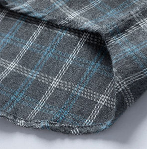 Gran oferta, camisas de franela a la moda para hombre, 100% algodón abotonado, peso pesado, sólido, transpirable, Primavera, antiarrugas - Product Image 4