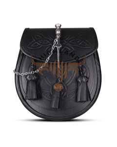 Usine de conception personnalisée de haute qualité fait à la main Sporran vêtements de jour en cuir véritable nouveauté kilt avec le meilleur fournisseur de Sporran - Product Image 1