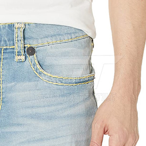 Hecho en el mejor material Pantalones cortos vaqueros ligeros para hombres Pantalones cortos vaqueros transpirables más vendidos para hombres - Product Image 4