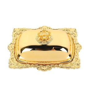 Plato de mantequilla de metal Premium con diseño de alta calidad Excelentes utensilios de cocina para comidas diarias Ocasiones especiales y fiestas - Product Image 4