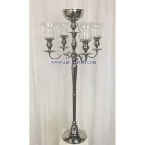 Grand candélabre classique en métal poli miroir de qualité exclusive Candélabre éclaircissant standard pour l'intérieur et l'extérieur - Product Image 5