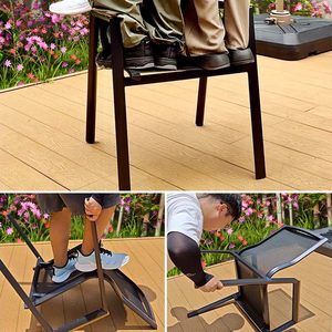 Nouveau ensemble <span class=keywords><strong>de</strong></span> tables basses rondes d'extérieur en WPC antirouille et imperméables à l'eau Tables et chaises <span class=keywords><strong>de</strong></span> patio pour <span class=keywords><strong>terrasse</strong></span> - Product Image 4