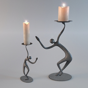 Ensemble de 2 bougeoirs en métal et aluminium au design classique pour la décoration d'événements à la maison Forme personnalisée de la plus haute qualité - Product Image 5