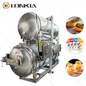 LONKIA Hot Sales Steam High Temperature High Pressure Counter Pressure Type Retort Pouch Canned Food Processing Retort Autoclave