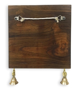 Tribal Borders Warli Hand-Painted Dhokra <b>Key</b> Holder In Sheesham Wood 6 Hooks Mounted Mail Holder for Home Wall Door <b>Key</b> Stand - Product Image 3