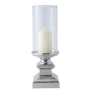 Handmade Nickel Plated Aluminum <b>T</b> <b>Light</b> Holder Glass Votive for Wedding Christmas Party Table Centerpiece Decor Wedding - Product Image 1