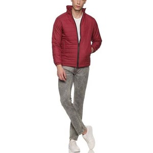 Chaquetas de bombardero para hombre, chaquetas de invierno ligeras y ajustadas acolchadas con letras, chaquetas de calle con cremallera completa acolchadas de nailon y poliéster - Product Image 4