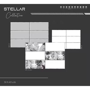 Diseño Simple 12x18 Azulejo de pared de cerámica para baño 8mm de espesor Digital 30x45cm Gris Blanco Brillante Azulejo de salpicaduras de mosaico esmaltado - Product Image 2