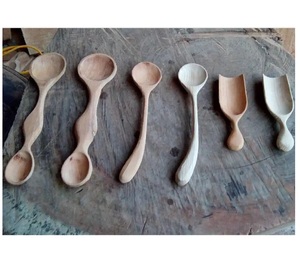 Collection High Quality Eco Friendly Wooden Serving Spoon <b>Set</b> 3 New Design Dishwasher Oven <b>Microwave</b> Safe Made India - Product Image 4
