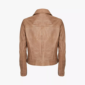 2024แจ็คเก็ตหนังสำหรับผู้หญิงวัสดุเต็มแขนระบายอากาศได้ดีพิมพ์โลโก้ตามสั่ง - Product Image 2