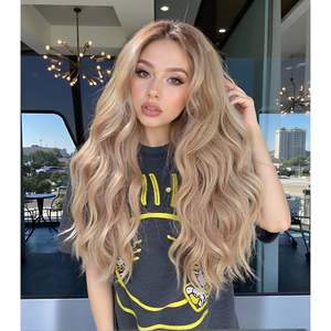 Adalynn-DWY High Quality Synthetic HD Lace Front Small Cap Glueless Brown Body Wave Pre-Plucked <b>Wig</b> for Women <b>Afro</b> Transparent - Product Image 1