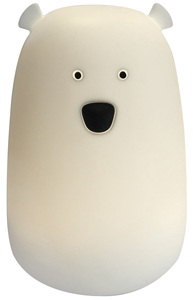 Luce notturna a LED in silicone con USB, orso bianco, 10 modalità di illuminazione (F-Bright 2400613-BL) - Product Image 1