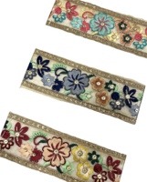 Rubans et lacets brodés à la machine sur mesure avec des paillettes, largeur 25 mm, différents motifs, couleur personnalisée, écologiques, pour chaussures