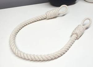 Sujetadores de Cortinas de Cuerda de Algodón Blanco: Decoración Náutica Boho para Ventanas - Product Image 3