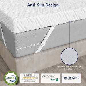 Copritopper materasso in Memory Foam da 3 pollici con fodera morbida rimovibile coprimaterasso con supporto del corpo confortevole dal Design ventilato - Product Image 6