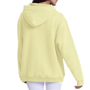 2024 Logo personnalisé haute qualité séchage rapide respirant sweat à capuche pantalons de survêtement pour hommes femmes jaune grande taille durable pull hiver - Product Image 5