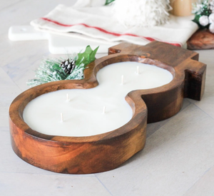 Tazón de masa de vela de madera de nuevo diseño sostenible, los mejores precios con forma de corazón, cuencos de masa de vela románticos de lujo - Product Image 5