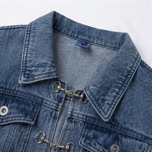 Chaqueta Vaquera Corta Personalizada para Mujer, Cierre de Botones, Detalles de Costura, Estilo Moderno Minimalista, Ropa de Calle a la Moda - Product Image 4