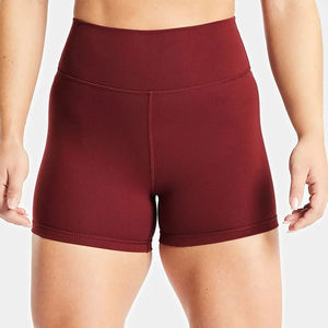 Shorts de yoga de fitness pour femmes de haute qualité, taille mi-haute, contrôle du ventre, polyester/spandex, extensible, séchage rapide, respirant, salle de sport - Product Image 1