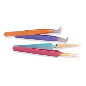 Pinzas de Acero Inoxidable para Extensión de Pestañas al por Mayor, Marca Under Your Expert Series, Ligeras - Product Image 5