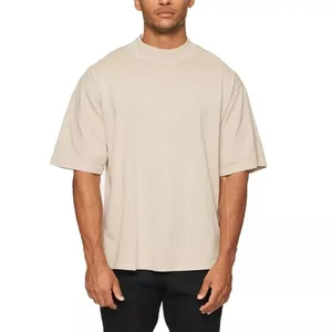 OEM puff printing Emboss logo Tee shirt pria organik tshirt katun ukuran besar polos grafis kustom 3D timbul t-shirt pria