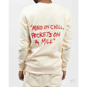 Venta al por mayor de logotipo personalizado de los hombres XL tamaño estilo casual de dos piezas conjuntos de entrenamiento 100% algodón sudadera pantalones de chándal estilo - Product Image 2