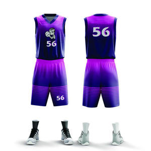 Uniformes de baloncesto para hombre sublimados de Color degradado de alta calidad, diseño personalizado, conjuntos de talla grande para verano, venta al por mayor - Product Image 2