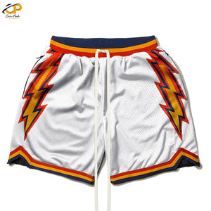 Short de basket-ball léger et respirant pour hommes, conception personnalisée, en maille, avec cordon de serrage - Product Image 5