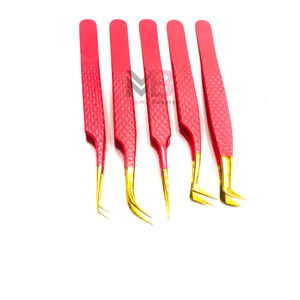 Pince à épiler d'extension de cils en acier inoxydable avec nom de marque personnalisé - Product Image 4