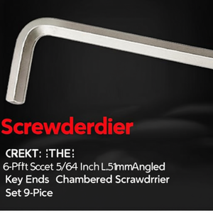 6-Point Socket 5/64 Inch L.51mm Angled Key Ends Chamfered <b>Screwdriver</b> <b>Set</b> 9-Piece - Product Image 3