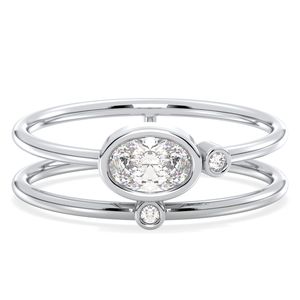 Anillos de compromiso de moissanita de plata de ley 925 exclusivos REYES para mujer, regalo nupcial de oro blanco de calidad Premium, joyería fina - Product Image 1