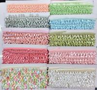 Kushang Textile – Franges décoratives en perles de verre de couleurs assorties pour vêtements, accessoires décoratifs, 5 yards/rouleau, fabriqué en Inde