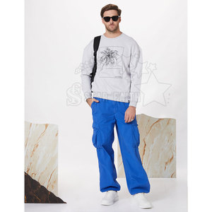 Sudadera clásica de mezcla de algodón con cuello redondo para hombre y dobladillo acanalado para la comodidad diaria Sudadera para hombre - Product Image 3