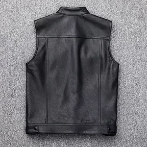 Gilet en cuir pour homme, confortable, respirant, chaud pour l'hiver, prix de gros, design unique, veste en cuir pour homme, vêtements de travail - Product Image 2