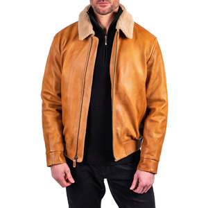 Chaqueta de cuero de motorista para hombre, chaqueta de moto transpirable y de piel de vaca original bordada personalizada a prueba de viento para hombre, novedad - Product Image 1