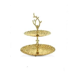 Support à gâteau en métal Support à gâteau de mariage à 3 niveaux en acier inoxydable et en aluminium idéal pour les mariages et les fêtes Fabriqué en INDE - Product Image 2