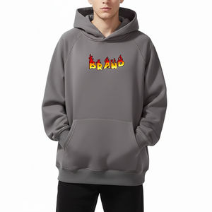 Nouveauté 2025 – Sweat à capuche brodé streetwear pour homme, 100 % coton molletonné, coupe ample oversize, couleur unie - Product Image 1