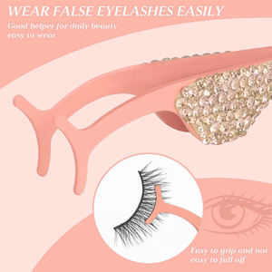 Pince à cils professionnelle courbe extrémité aciers allemands manucure applicateur pince à épiler ennemi faux cils - Product Image 3