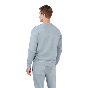 Suéter amarillo clásico para hombre al por mayor 100% algodón de secado rápido transpirable cuello redondo Invierno Polar con patrón sólido - Product Image 4