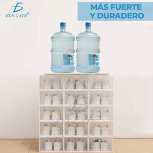 Set Moderno di 6 Organizzatori per Scarpe Impilabili in Plastica, Scatole Pieghevoli per Armadio e Organizzazione Domestica - Product Image 6