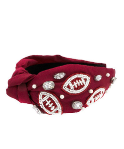 Bandeau de football pour le jour du match / Bandeau de football avec perles et strass Clemson LSU Tigers UGA / Vêtements pour le jour du match / Cadeaux pour elle - Product Image 3