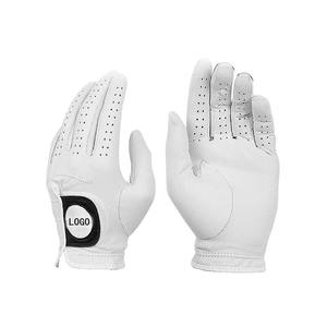 Guantes de golf de ajuste personalizado para hombre, transpirables, de piel de oveja, marca personalizada, colores OEM - Product Image 1