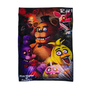 Coperta Termica Singola con Design del Film Five Nights at Freddy's in Pile Corallo per Uso Domestico - Product Image 3