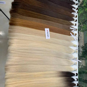 Extensions de cheveux vietnamiens en vrac de 100 grammes, naturelles, lisses, vierges, toutes longueurs, super double trame - Product Image 1