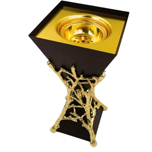 Porte-encens de haute qualité martelé en métal doré brûleur d'encens diffuseur d'aromathérapie décoratif pour l'été religieux - Product Image 1