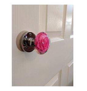 Pomo de puerta de madera y resina ecológico bellamente elaborado y redondo mínimo, elementos de madera natural y resina, producto artesanal de madera - Product Image 3