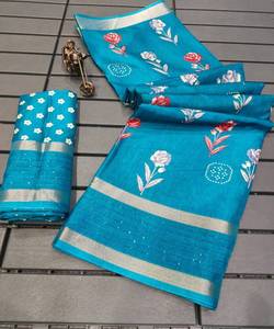 Sari de seda indio tradicional para mujer con tejido Banarasi elegante y bordado impresionante para ocasiones especiales - Product Image 5