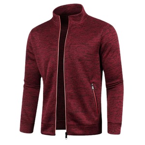 Prix de gros – Sweat-shirt d'hiver pour homme à manches longues et fermeture éclair, couleur unie, coupe régulière, en coton/polyester, qualité supérieure, plus épais - Product Image 3