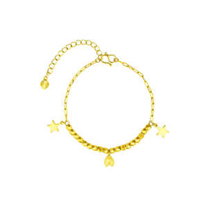 24K Gold-Plated Lucky Beads Sugar Cube Elegant Fine Jewelry <b>Set</b> Necklace & <b>Bracelet</b> - Product Image 2